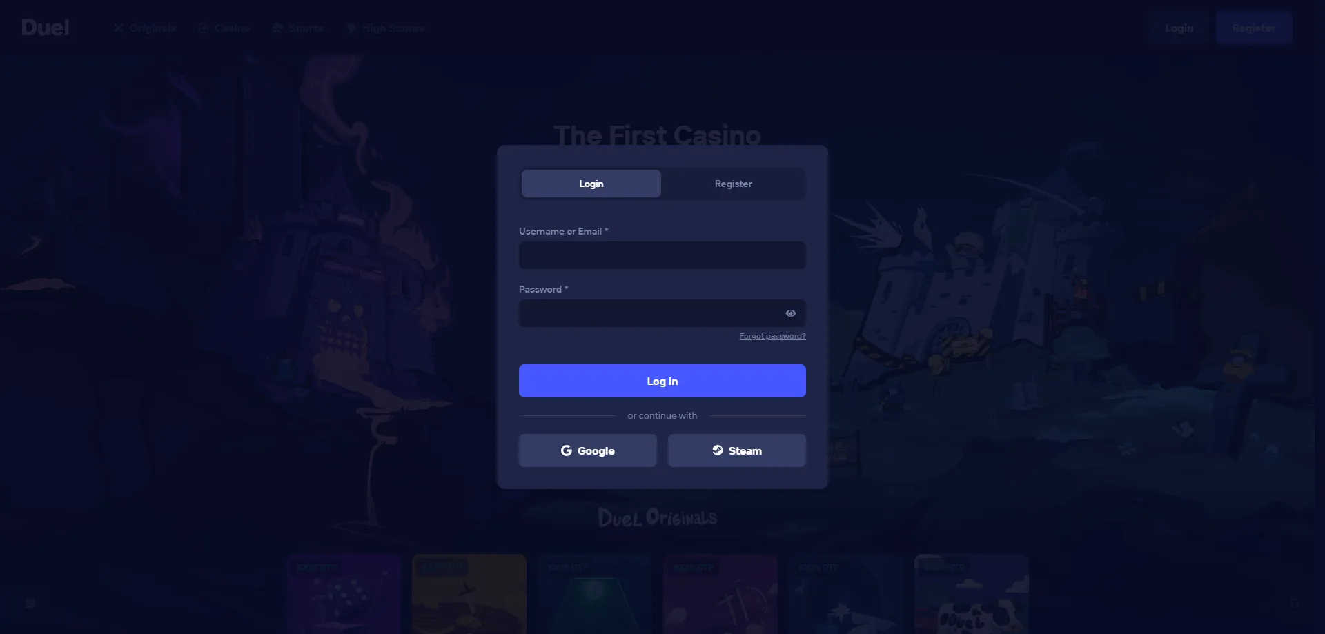Registracija na Duel Casino – otvori nalog za 2 minuta